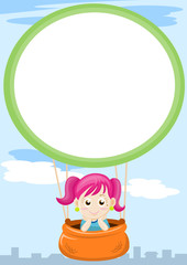 Obraz na płótnie Canvas girl in balloon