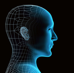 Obraz premium Transparent human head