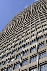 architectural details against blue sky