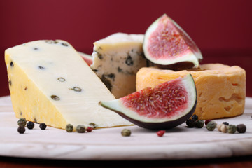 Cheese board with figs