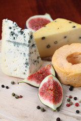 Cheese board with figs