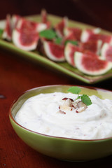 Nut and honey cheese with figs