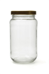 Empty glass bottle