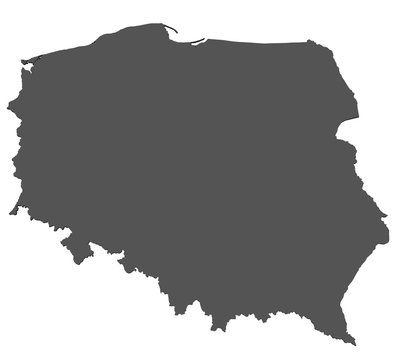 Karte von Polen - freigestellt