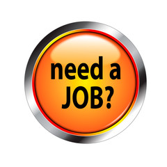 Orange shiny button for unemployed