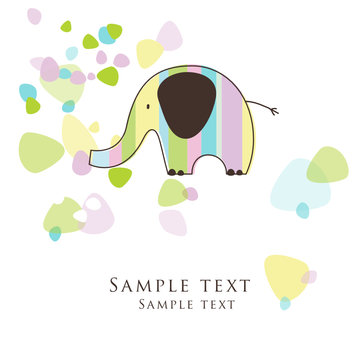 Elephant - card with copy space