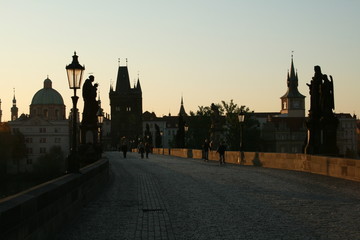 Naklejka premium Shadows of the Charles Bridge