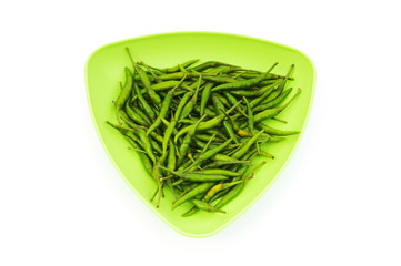 Hot peppers isolated on the white background