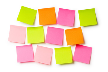 Reminder notes isolated on the white background