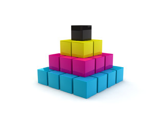 Obraz premium CMYK Pyramid