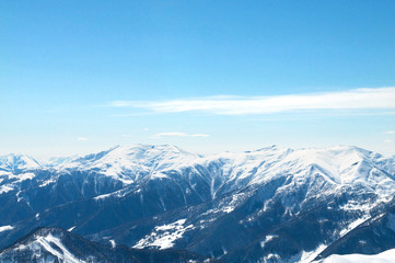 Fototapeta premium High mountains under snow in the winter