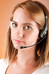 Young call center operator with the headset