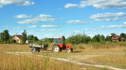 agrimotor on meadow