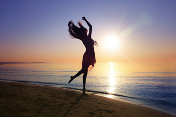 Dance in sunset