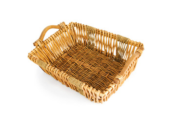 Big basket isolated on the white background