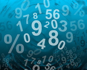 Background with numbers