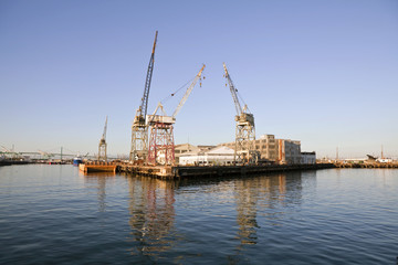Fototapeta na wymiar Old Industrial Waterfront