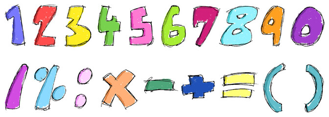 Colorful sketchy numbers