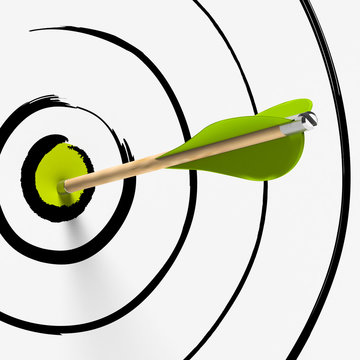 cible et fl&egrave;che au centre - succ&egrave;s, strat&eacute;gie et pr&eacute;cision
