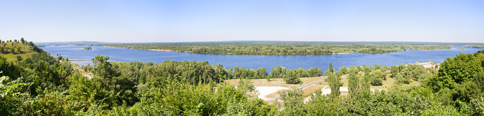 Fototapeta na wymiar Summer river panorama.