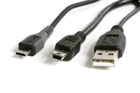 USB, mini-USB and micro-USB cables