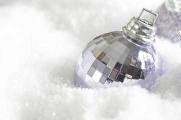 Christmas Bauble in Snow