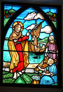 Stained glass window on Herm