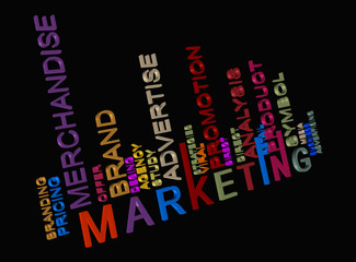 colorful  MARKETINGtext barcode, vector