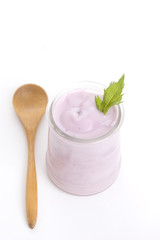 Obraz na płótnie Canvas blueberry yoghurt