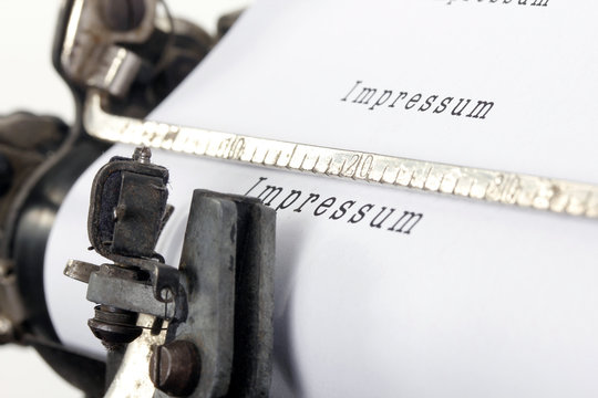 Impressum - Schreibmaschine