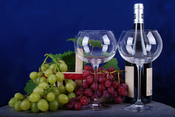 Obraz premium Présentation grappes de raisin de Bourgogne