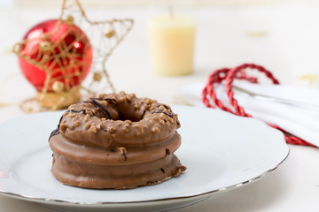Weihnachtlicher Nougatkuchen