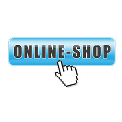 Button Online-Shop blau