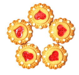 biscuit with heart shaped center