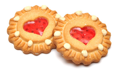 biscuit with heart shaped center