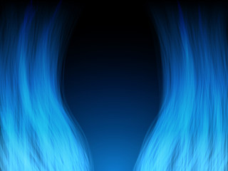 Obraz premium Blue Fire Flames. Color and forms are editable.