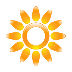 Glossy sun icon in the form of a ring