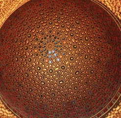 Fototapeta premium Wooden Ceiling, Alcazar, Seville, Spain