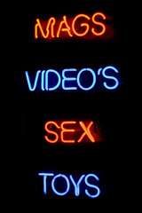 Sex shop neon sign