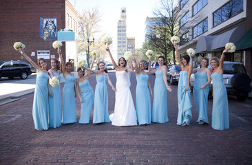 Bride and Bridesmaids