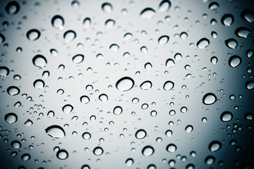 drops of water on glass