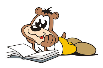 Squirrel Boy with Book