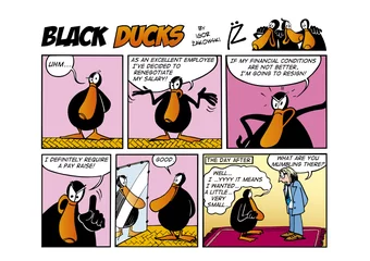 Deurstickers Strips Black Ducks Comic Strip aflevering 56