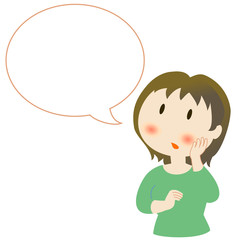 考えている女性