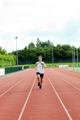 Obraz premium Male sprinter training