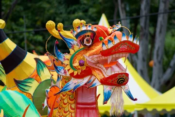 Fotobehang Dragon decoration during Mid-autumn Festival in Hong Kong © roelvanhouten