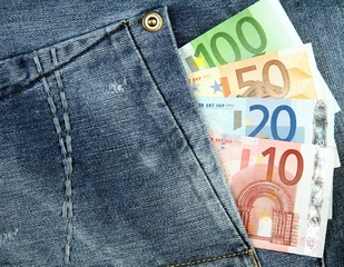 Euro banknotes