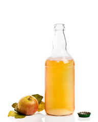 Bottle Of Cider With Apples