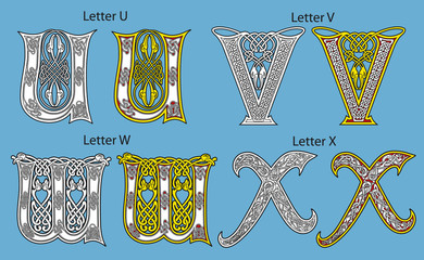 Ancient Celtic alphabet (26 letters) - 26273378