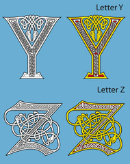 Ancient Celtic alphabet (26 letters) - 26273383